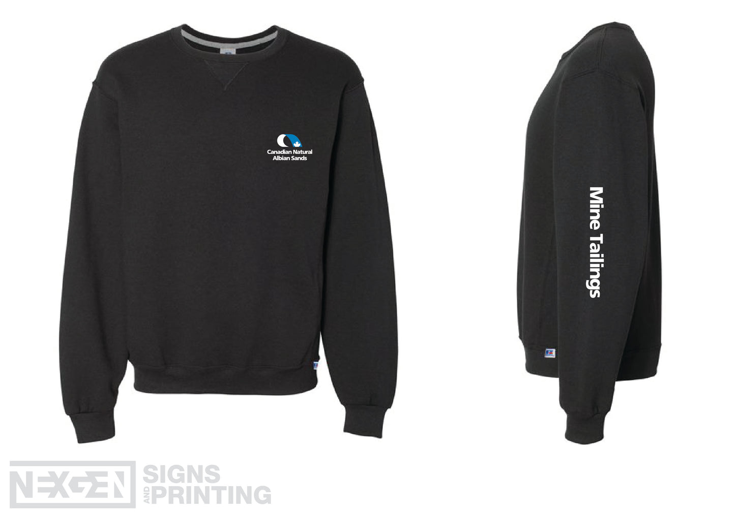 Russell Athletic - Dri Power® Crewneck Sweatshirt - 698HBM - Black - Heat Transferred