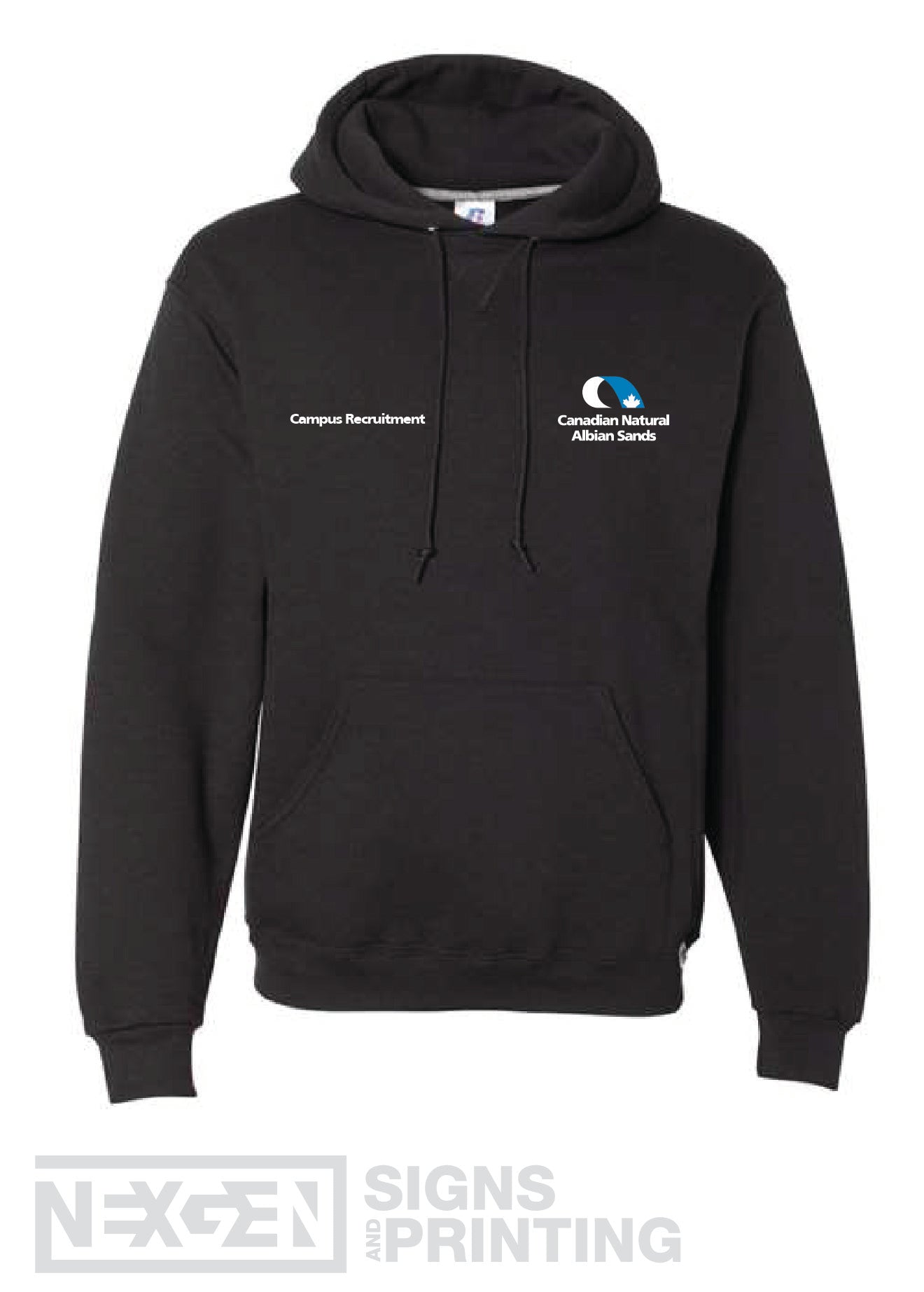 Russell Athletic - Dri Power® Hooded Sweatshirt - 695HBM - Black - Embroidery - Albian