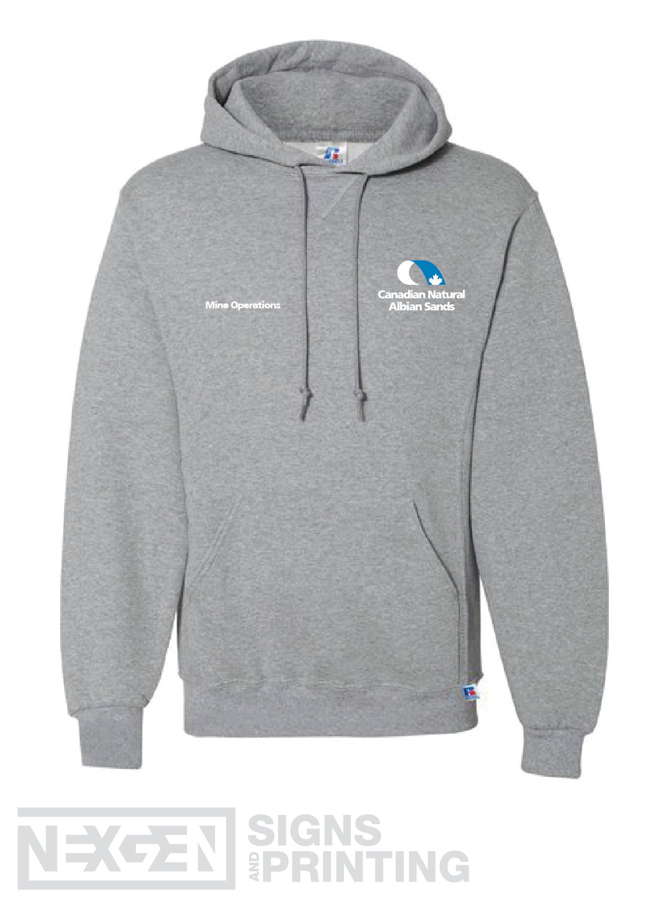 Russell Athletic - Dri Power® Hooded Sweatshirt - 695HBM - Oxford - Embroidery - Albian
