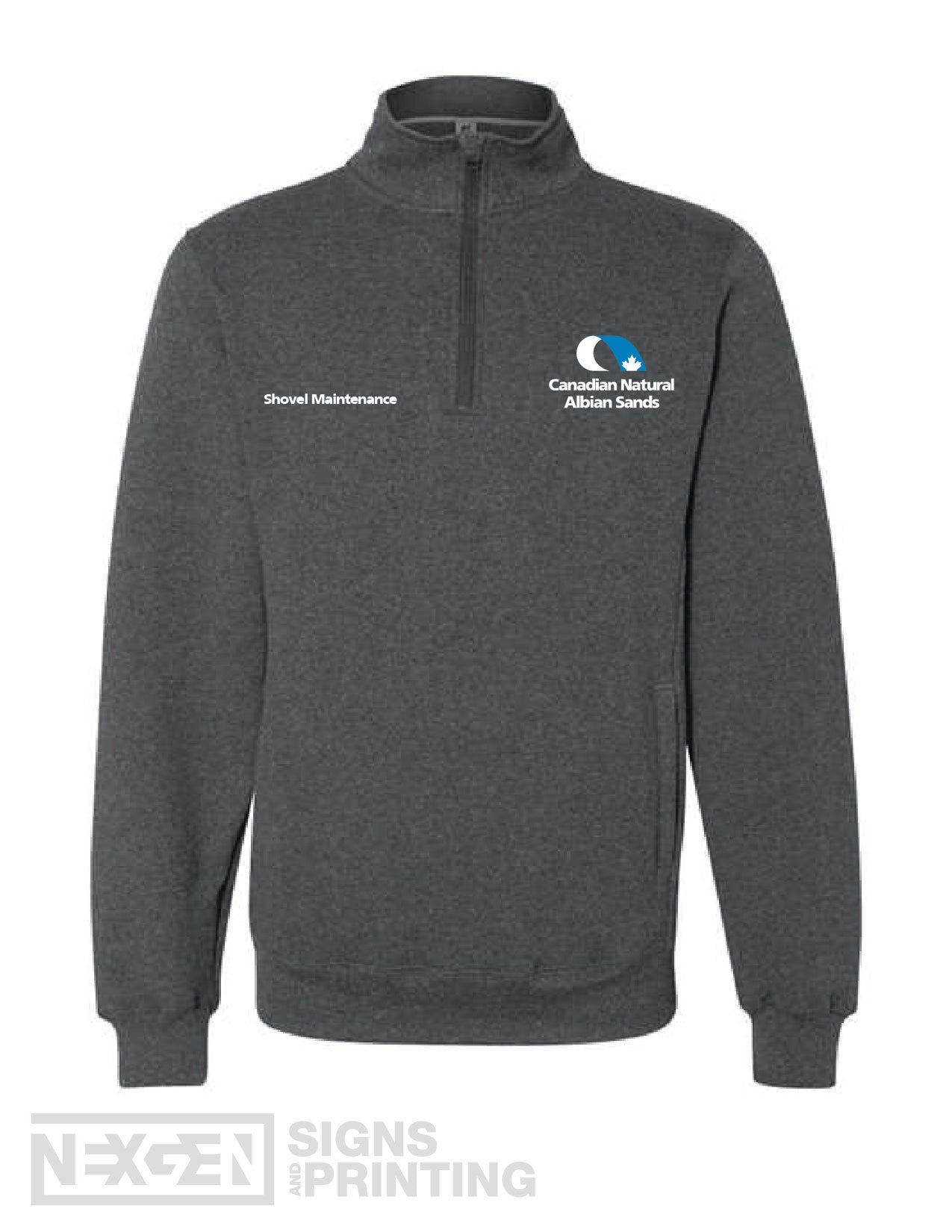Russell Athletic - Dri Power® Fleece 1/4 Zip Cadet Sweatshirt - 1Z4HBM0 - Embroidered - Albian