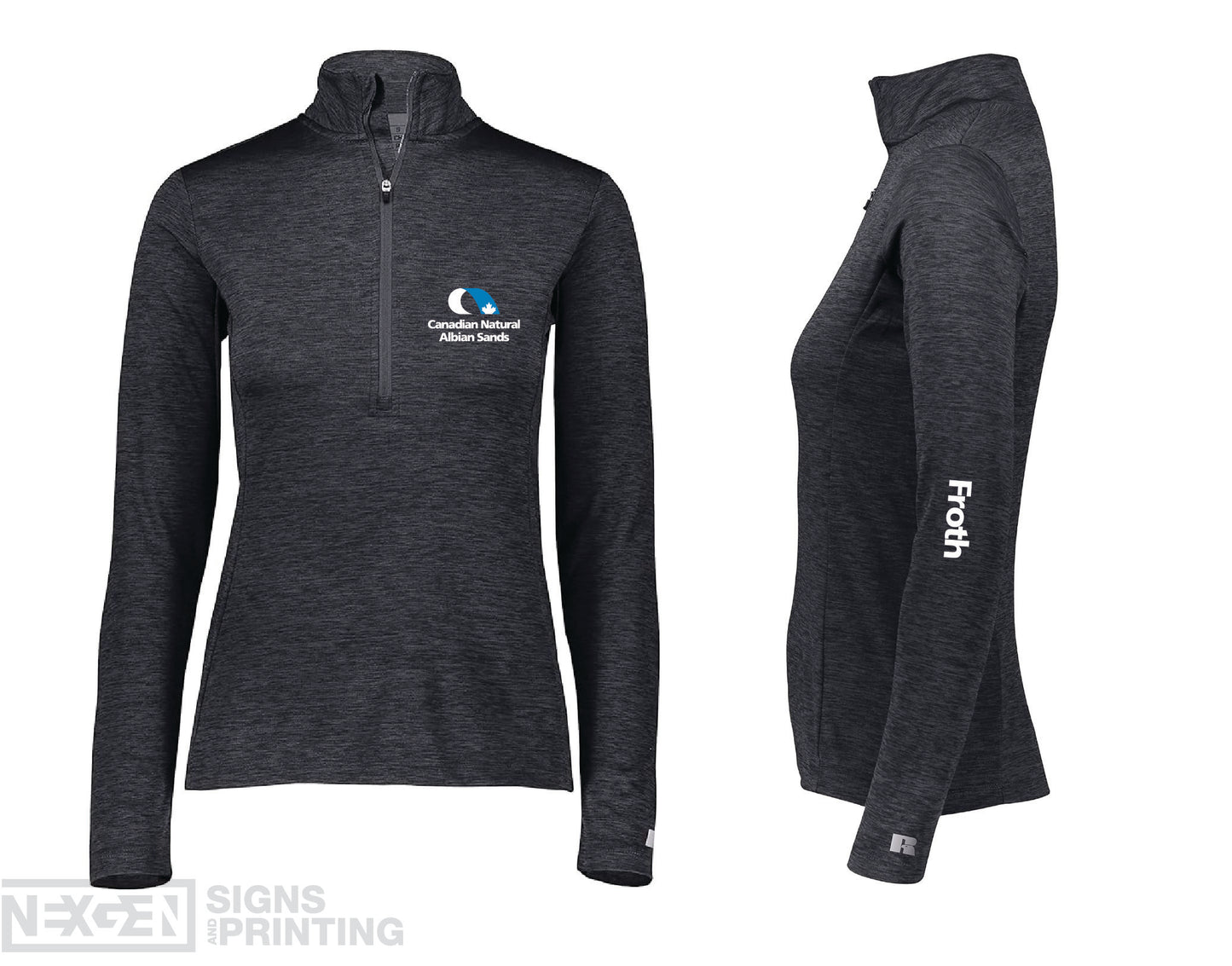 Russell Athletic - Women's 1/4 Zip Pullover - QZ7EAX0 - Heat Transferred - Albian