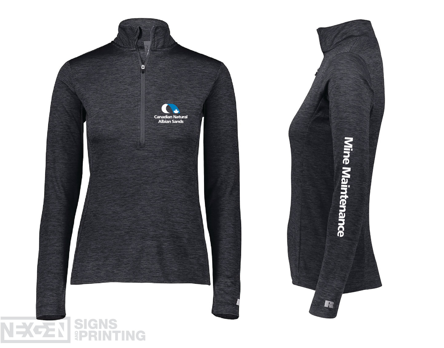 Russell Athletic - Women's 1/4 Zip Pullover - QZ7EAX0 - Heat Transferred - Albian