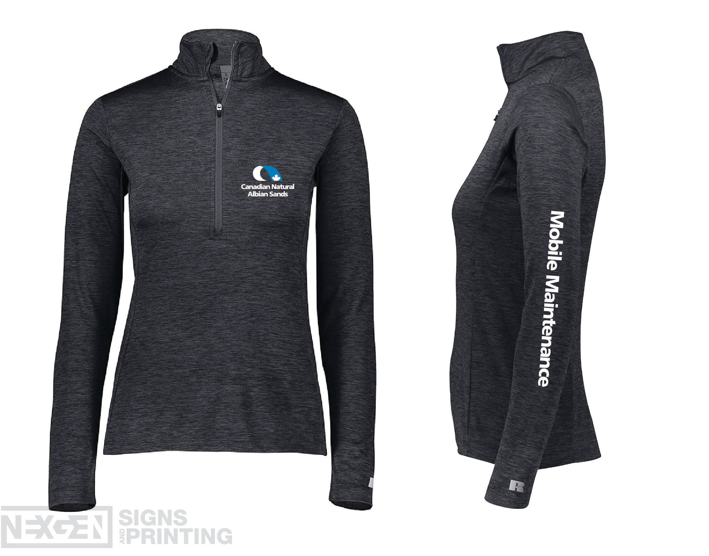 Russell Athletic - Women's 1/4 Zip Pullover - QZ7EAX0 - Heat Transferred - Albian