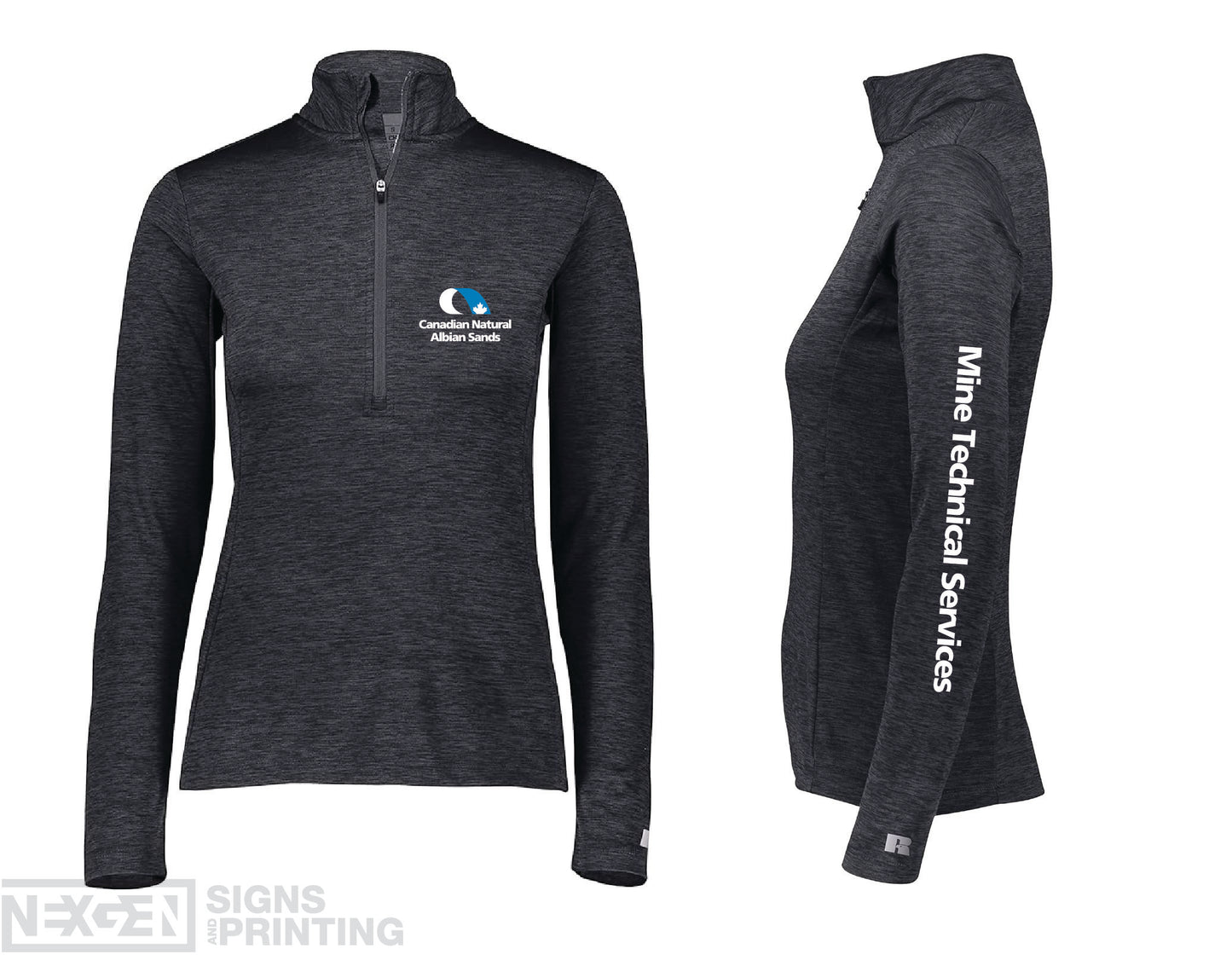 Russell Athletic - Women's 1/4 Zip Pullover - QZ7EAX0 - Heat Transferred - Albian