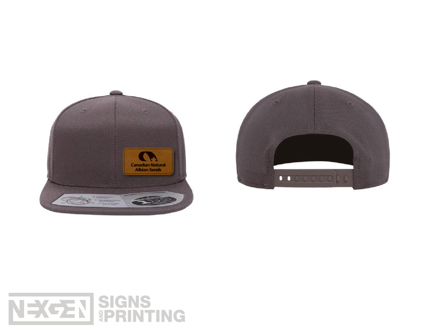 Flexfit - 110® Snapback Cap / Hat - 110F - Leather Patch