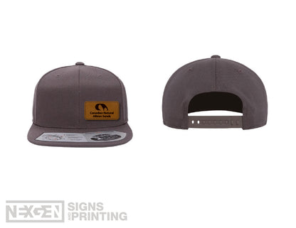Flexfit - 110® Snapback Cap / Hat - 110F - Leather Patch