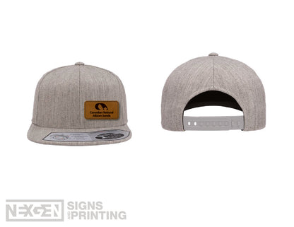 Flexfit - 110® Snapback Cap / Hat - 110F - Leather Patch
