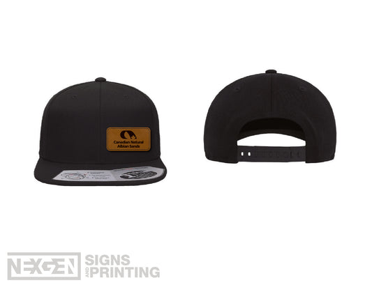 Flexfit - 110® Snapback Cap / Hat - 110F - Leather Patch - Albian