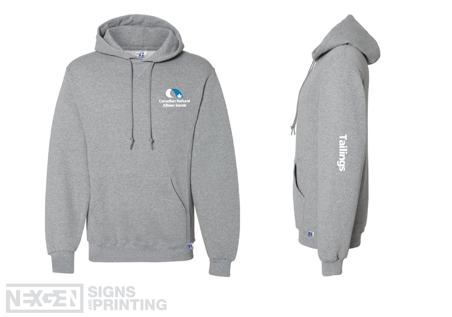 Russell Athletic - Dri Power® Hooded Sweatshirt - 695HBM - Oxford - Heat Transferred - Albian