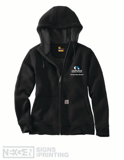 Carhartt Women's Loose Fit Midweight Full Zip Sweatshirt - Black (102788)