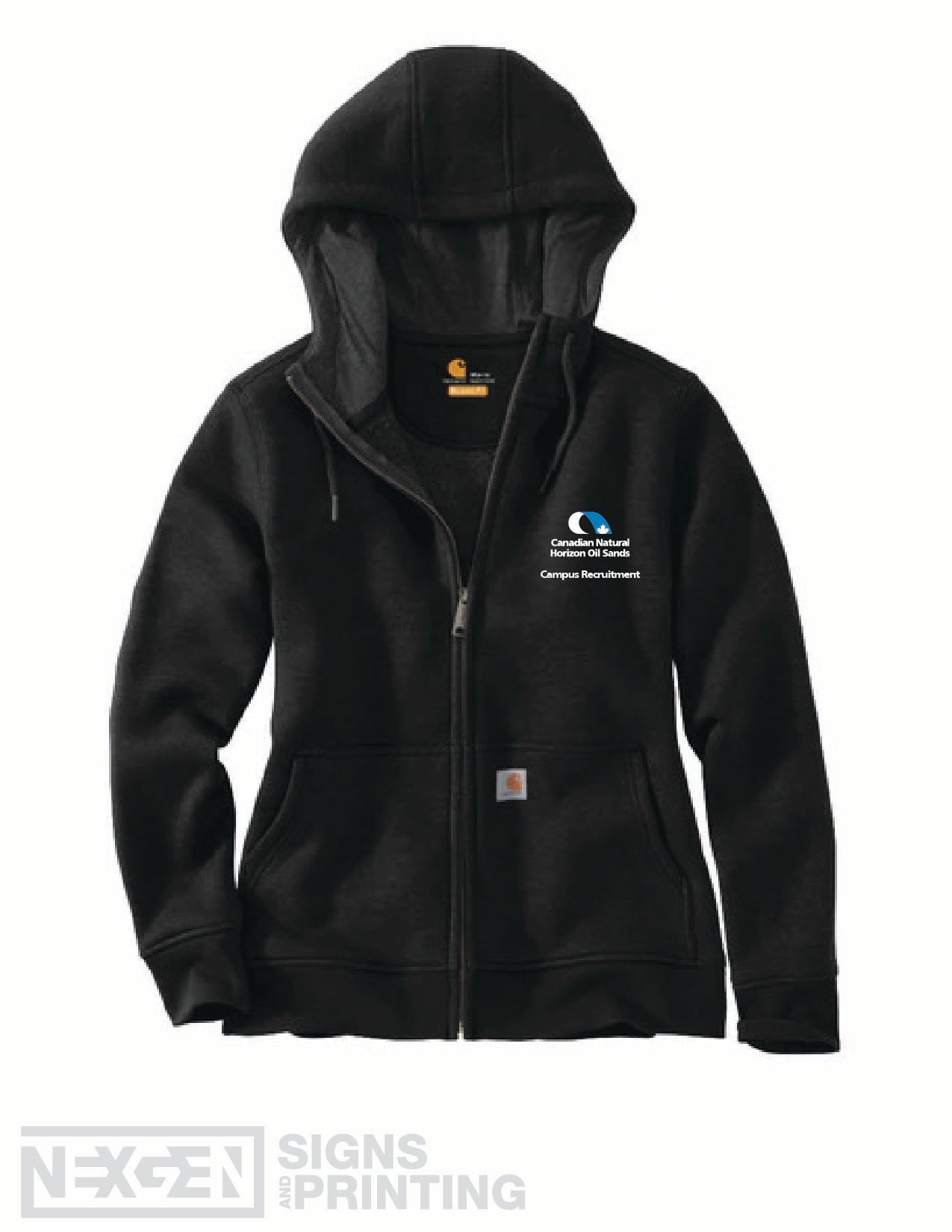 Carhartt Women's Loose Fit Midweight Full Zip Sweatshirt - Black (102788)