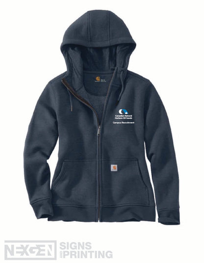 Carhartt Women's Loose Fit Midweight Full Zip Sweatshirt - Navy (102788)