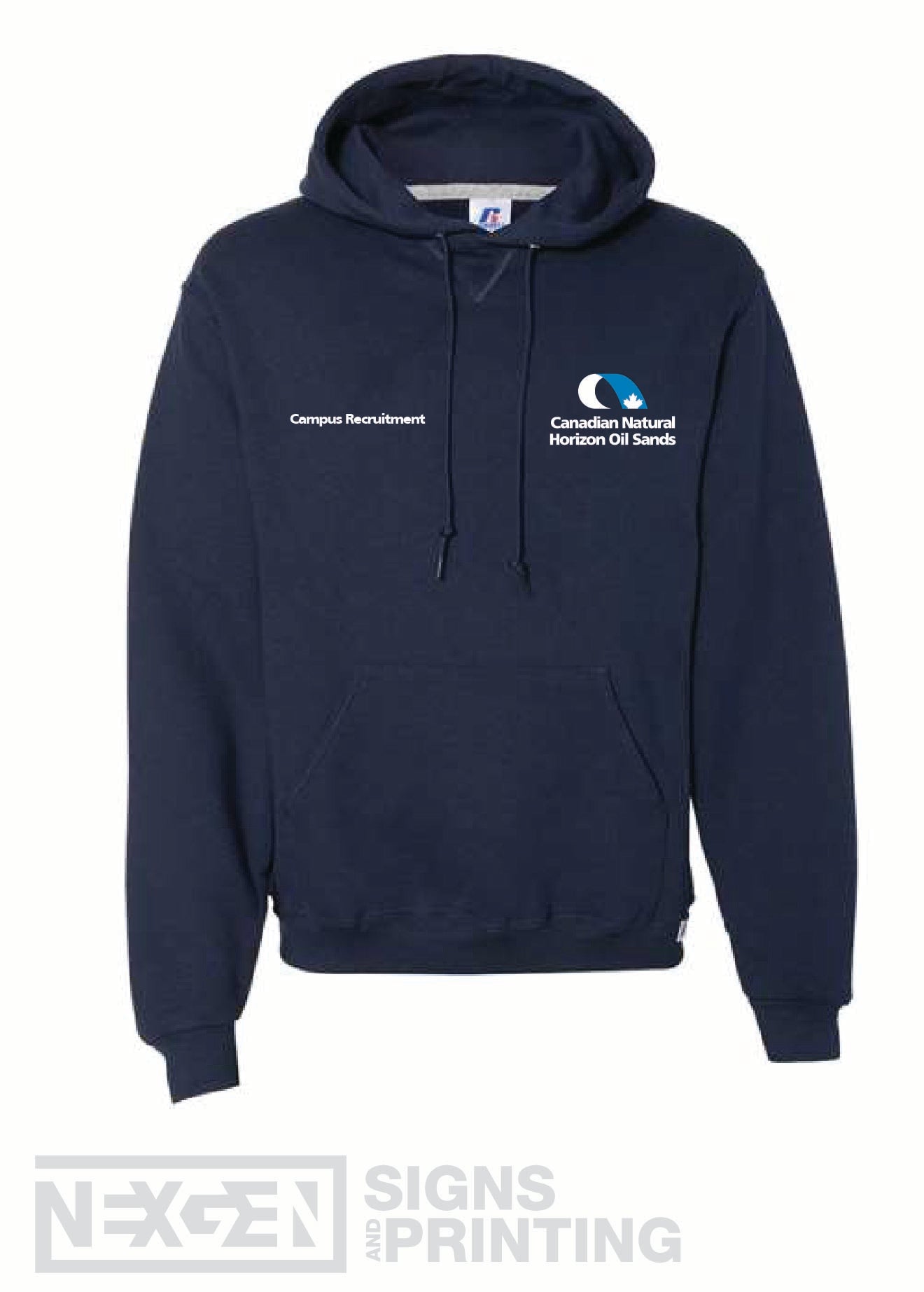 Russell Athletic - Dri Power® Hooded Sweatshirt - 695HBM - Navy - Embroidery