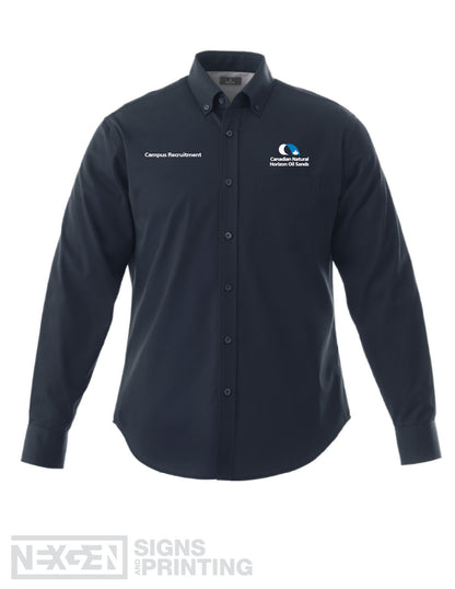 CNRL Branded LS-Wilshire Shirt Mens (Navy) - Horizon