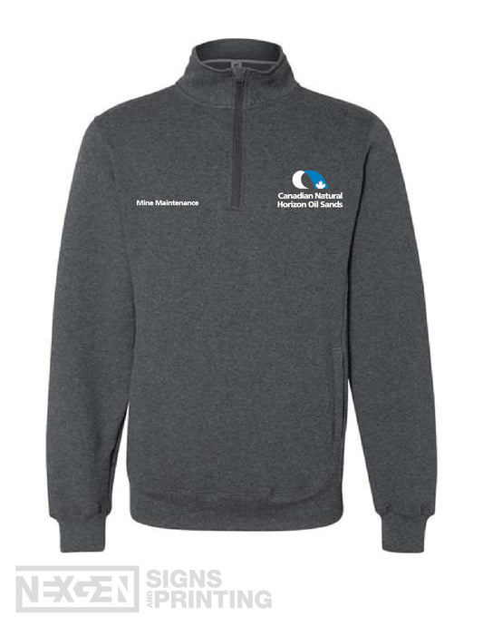 Russell Athletic - Dri Power® Fleece 1/4 Zip Cadet Sweatshirt - 1Z4HBM0 - Embroidered - Horizon