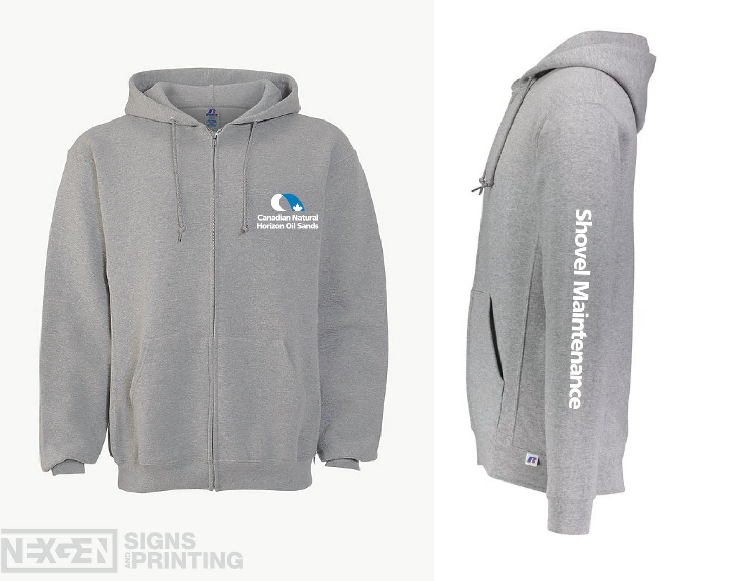 Russell Athletic - Dri Power® Fleece Full Zip Hood - 697M - Heat Transferred