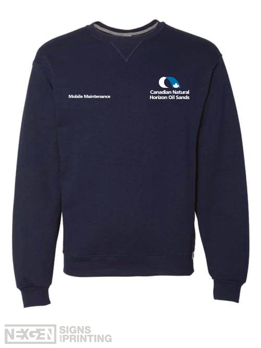 Russell Athletic - Dri Power® Crewneck Sweatshirt - 698HBM - Navy - Embroidery - Horizon