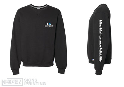Russell Athletic - Dri Power® Crewneck Sweatshirt - 698HBM - Black - Heat Transferred