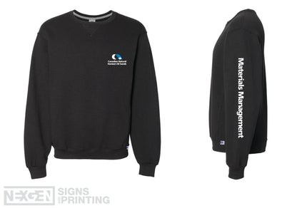 Russell Athletic - Dri Power® Crewneck Sweatshirt - 698HBM - Black - Heat Transferred