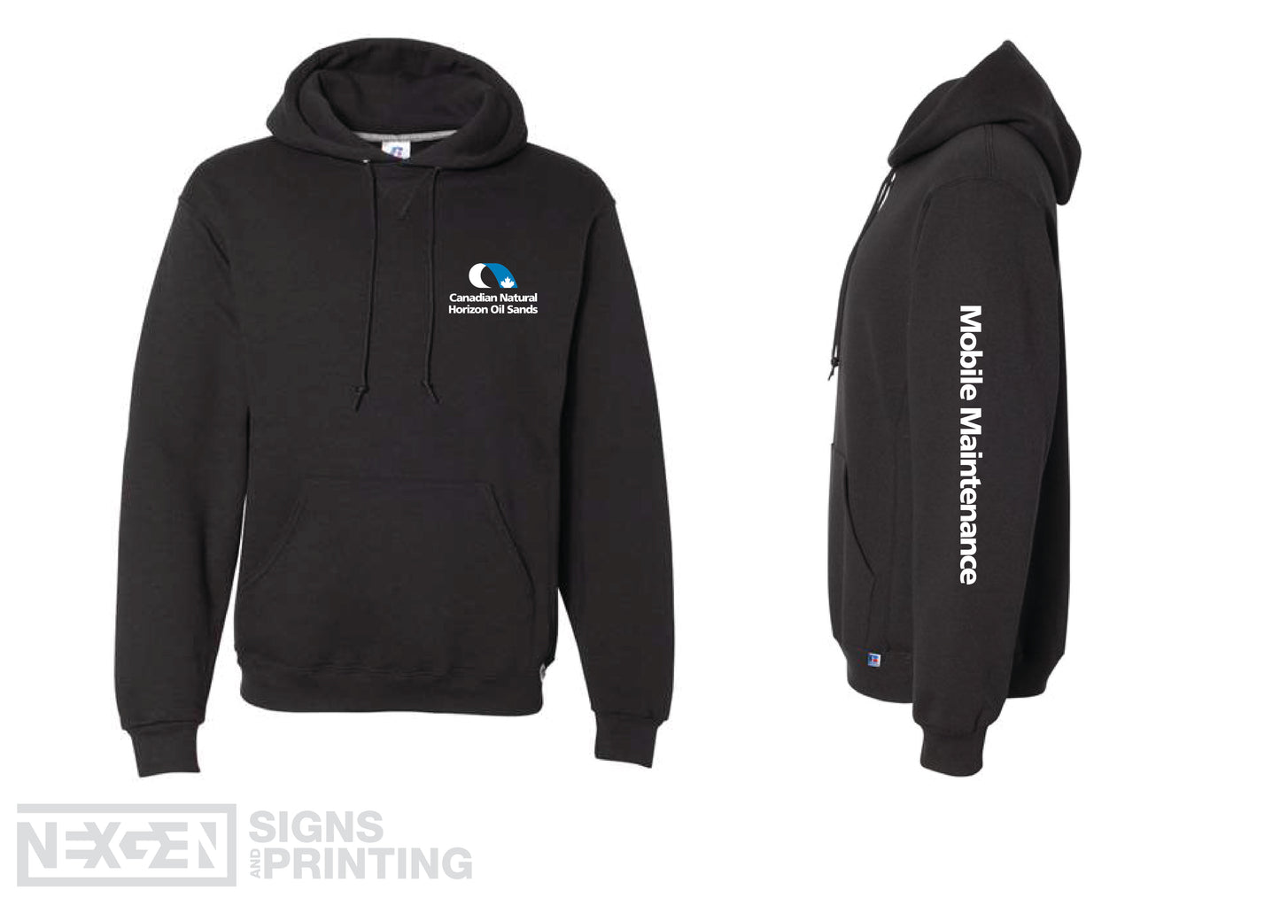 Russell Athletic - Dri Power® Hooded Sweatshirt - 695HBM - Black - Heat Transferred - Horizon