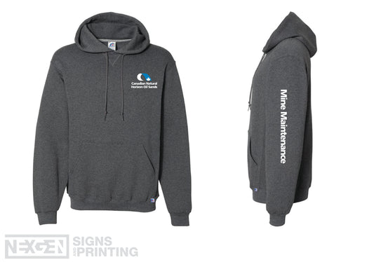 Russell Athletic - Dri Power® Hooded Sweatshirt - 695HBM - Black Heather - Heat Transferred (Copy)