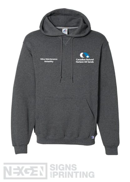 Russell Athletic - Dri Power® Hooded Sweatshirt - 695HBM - Black Heather - Embroidery - Horizon