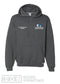 Russell Athletic - Dri Power® Hooded Sweatshirt - 695HBM - Black Heather - Embroidery