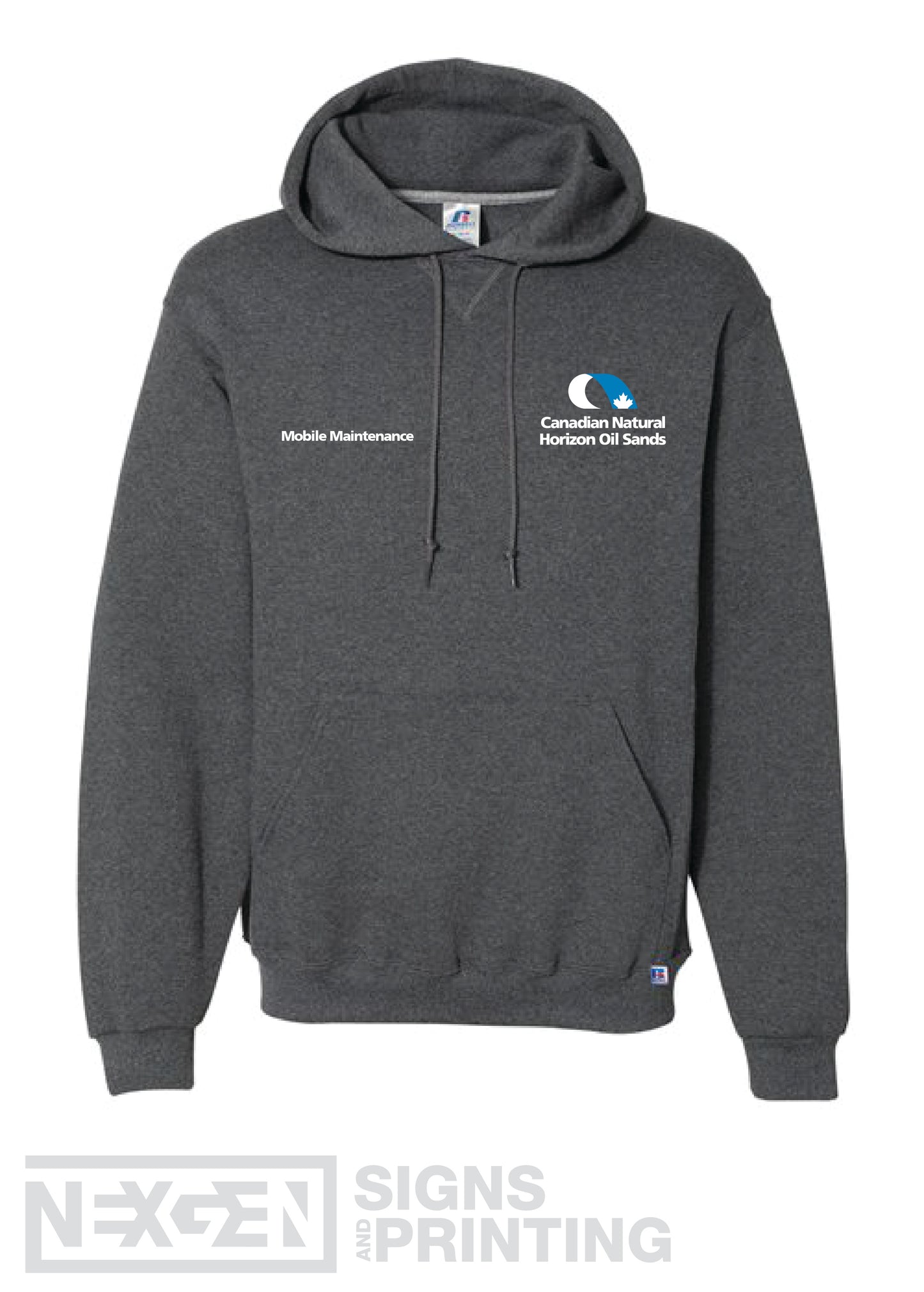 Russell Athletic - Dri Power® Hooded Sweatshirt - 695HBM - Black Heather - Embroidery - Horizon