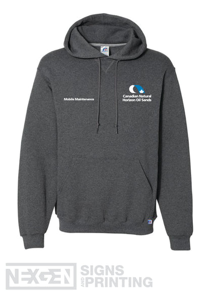 Russell Athletic - Dri Power® Hooded Sweatshirt - 695HBM - Black Heather - Embroidery - Horizon