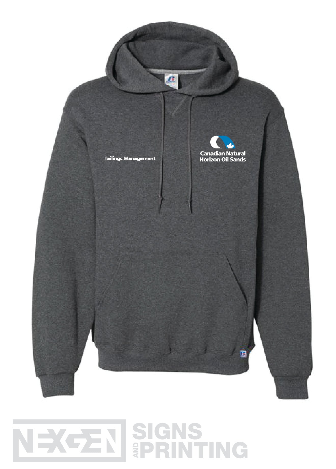 Russell Athletic - Dri Power® Hooded Sweatshirt - 695HBM - Black Heather - Embroidery