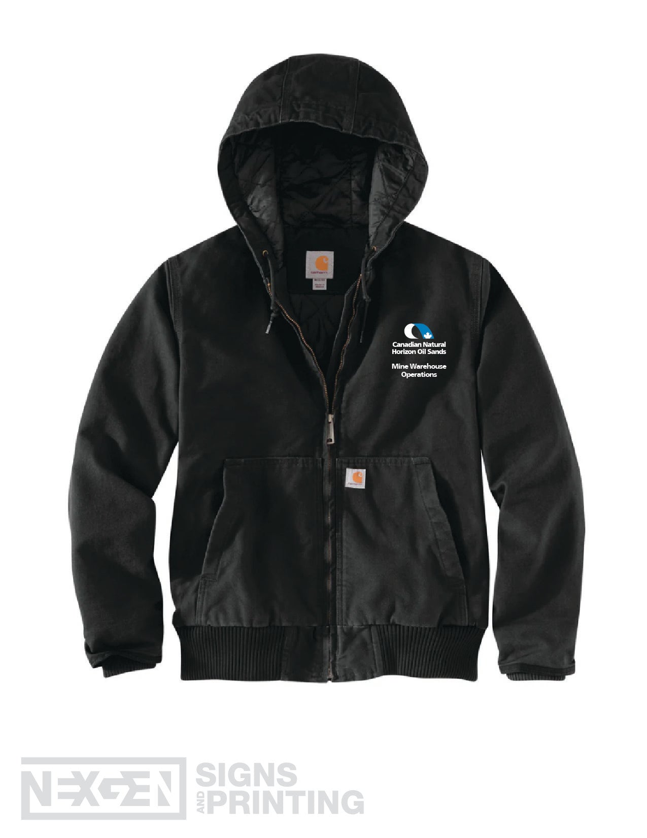 Carhartt Women's Loose Fit Washed Duck Quilt Lined Active Jac - Black (104053)