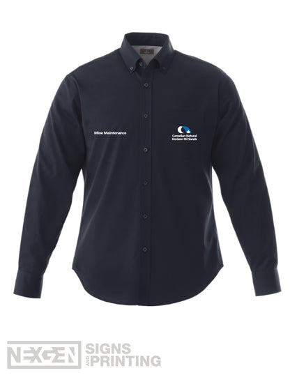 CNRL Branded LS-Wilshire Shirt Mens (Navy) - Horizon