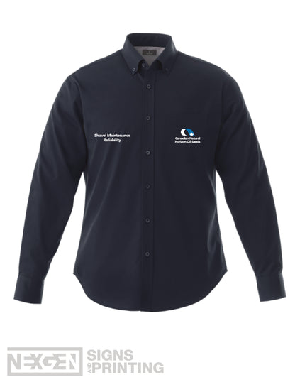 CNRL Branded LS-Wilshire Shirt Mens (Navy) - Horizon