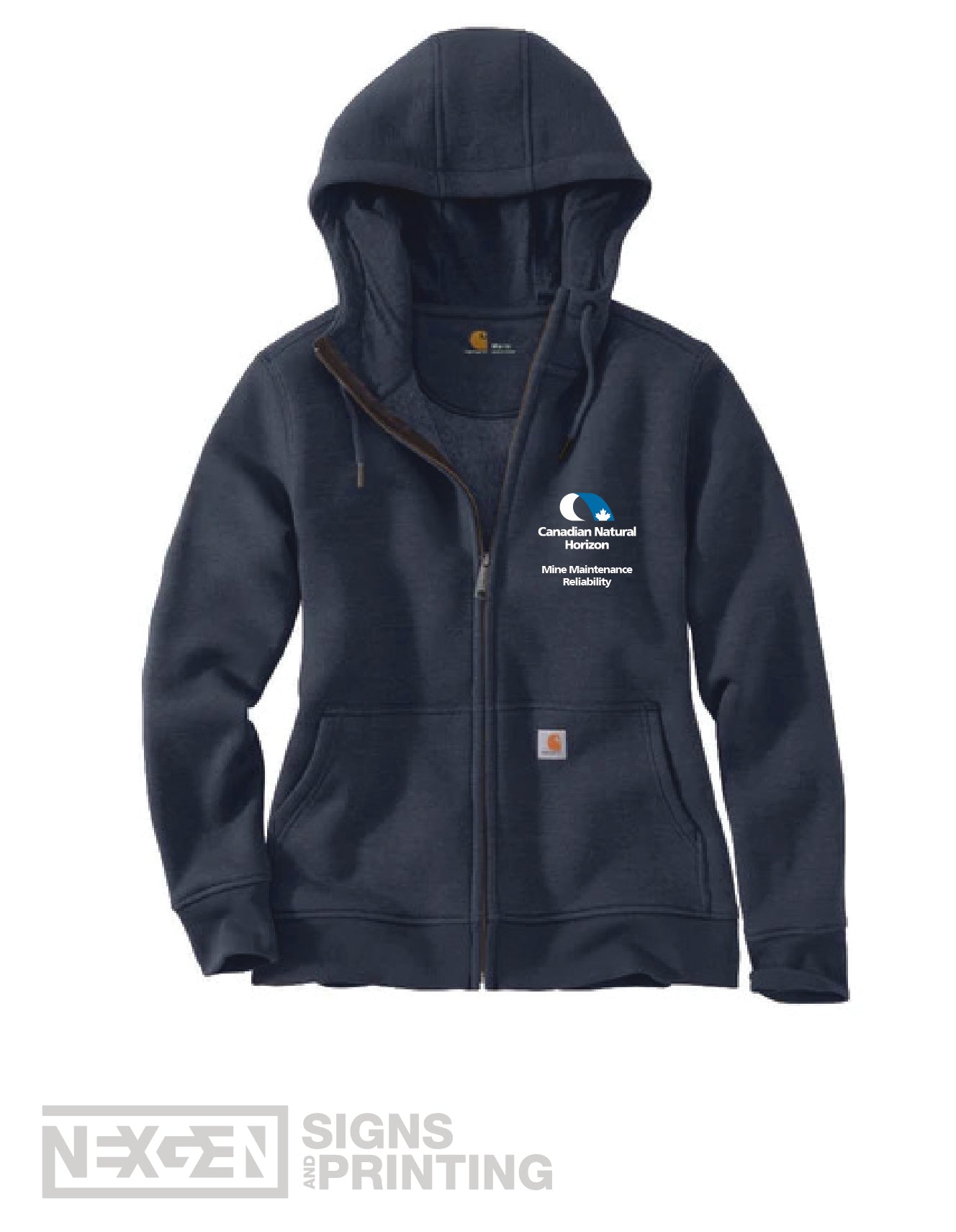 Carhartt Women's Loose Fit Midweight Full Zip Sweatshirt - Navy (102788)