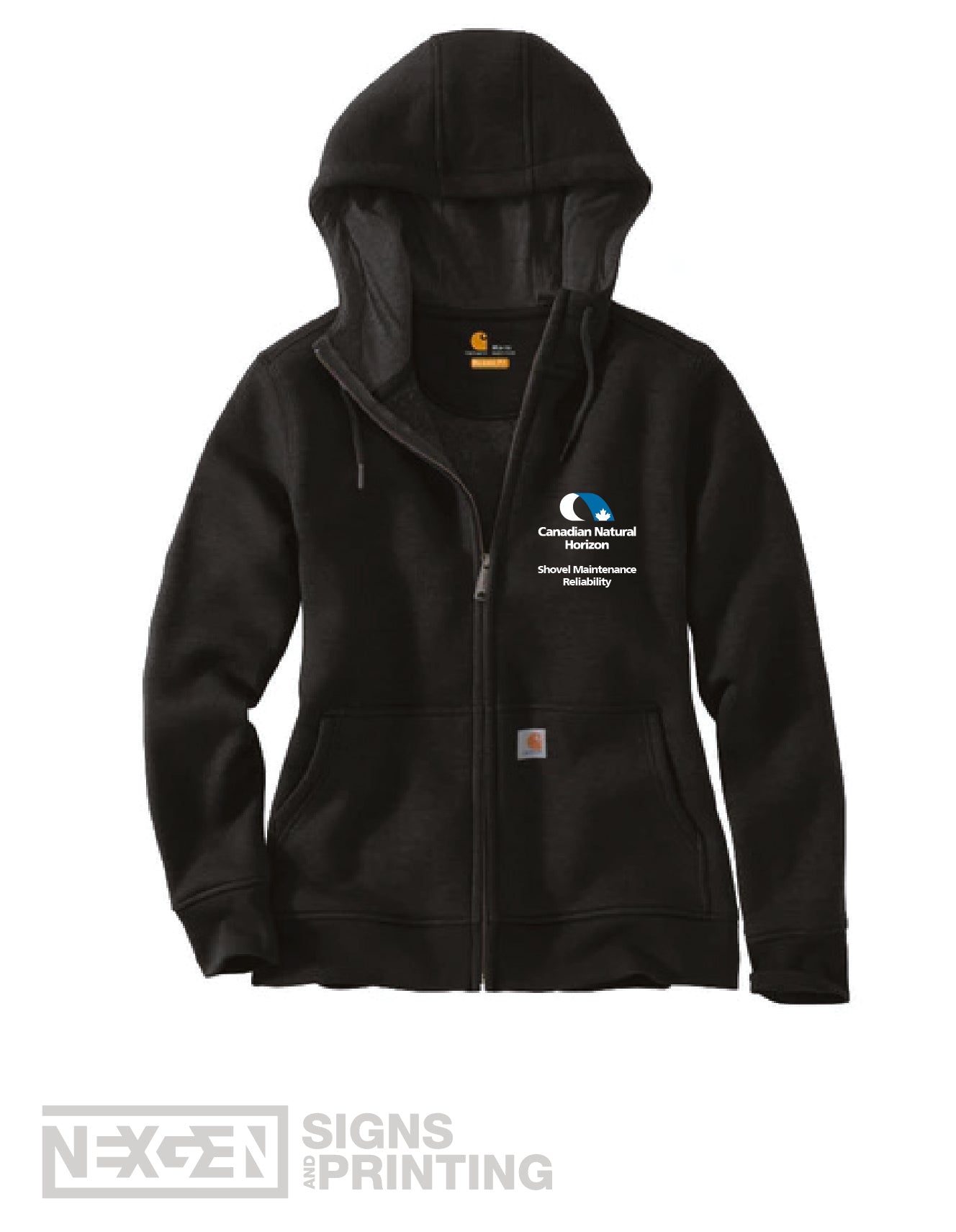 Carhartt Women's Loose Fit Midweight Full Zip Sweatshirt - Black (102788)