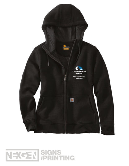 Carhartt Women's Loose Fit Midweight Full Zip Sweatshirt - Black (102788)