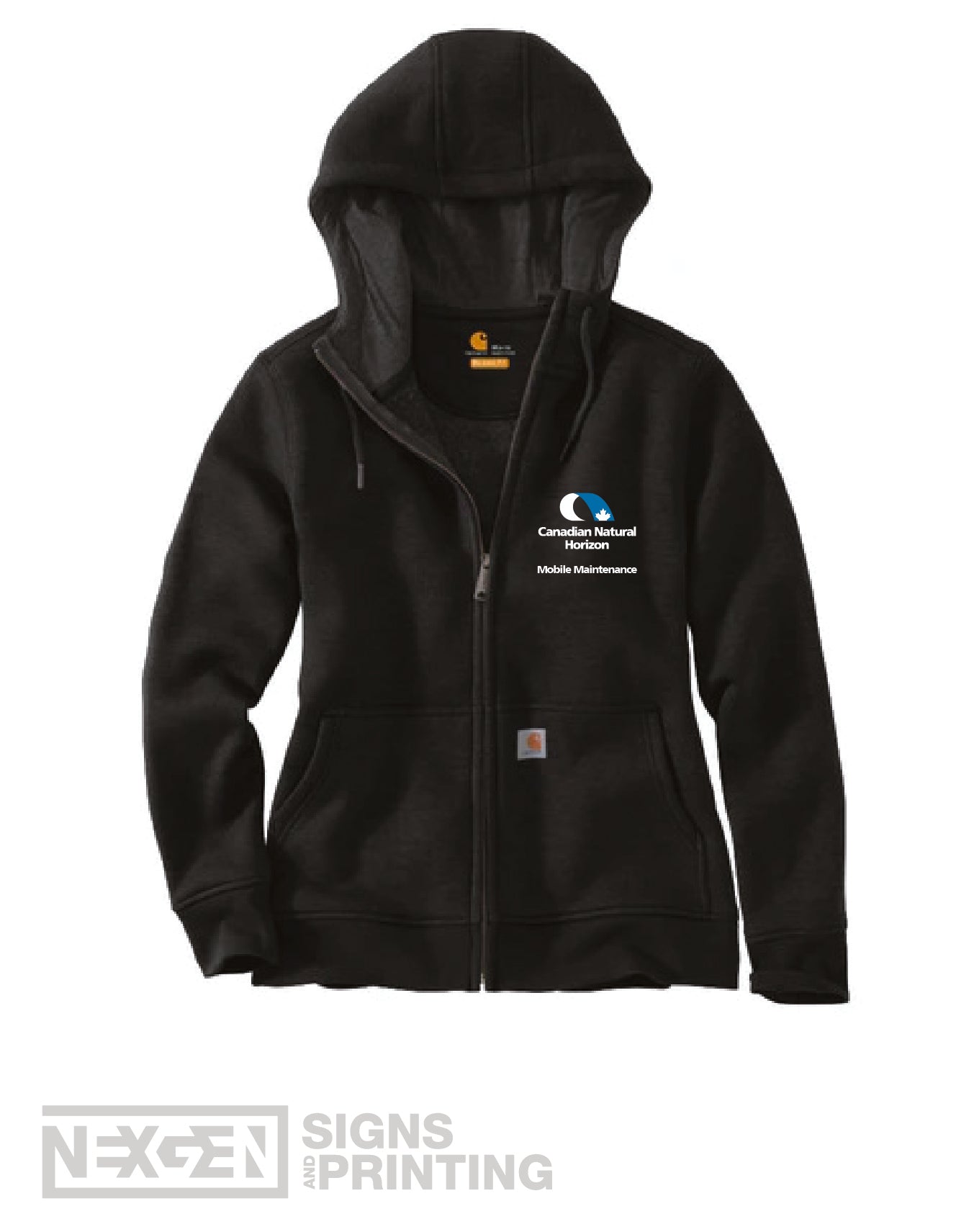 Carhartt Women's Loose Fit Midweight Full Zip Sweatshirt - Black (102788)