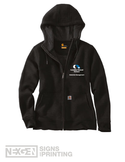 Carhartt Women's Loose Fit Midweight Full Zip Sweatshirt - Black (102788)