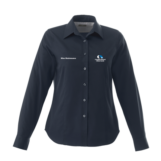 CNRL Branded LS-Wilshire Shirt Ladies (Navy) - Embroidery - Albian
