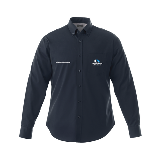 CNRL Branded LS-Wilshire Shirt Mens (Navy) - Embroidery -Albian
