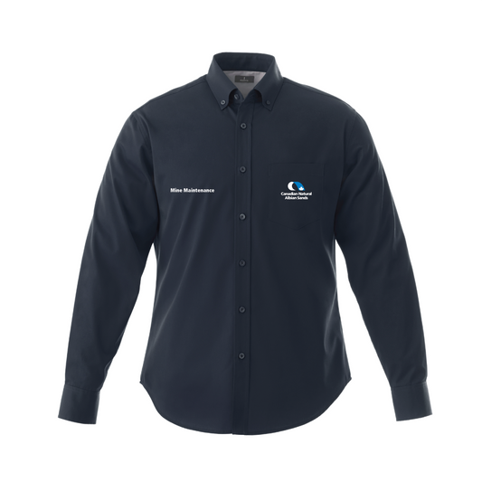 CNRL Branded LS-Wilshire Shirt Mens (Navy)