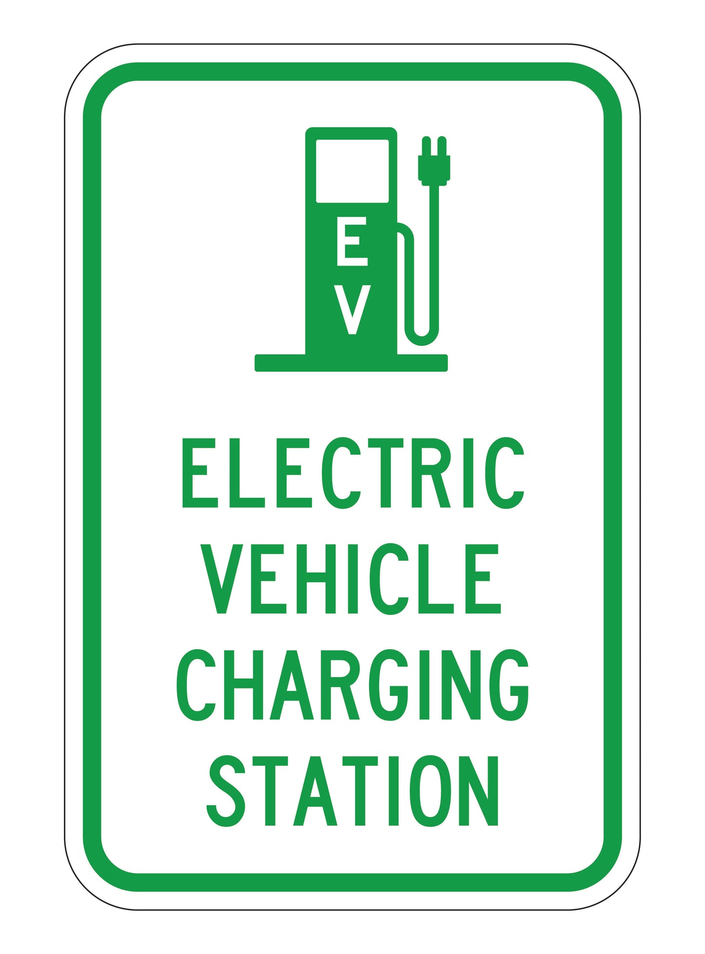 Electric Vehicle Parking Only - IC-1E - Aluminum Sign