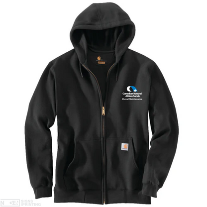 Carhartt Loose Fit Midweight Full Zip Sweatshirt - Black (K122) - Embroidery - Albian