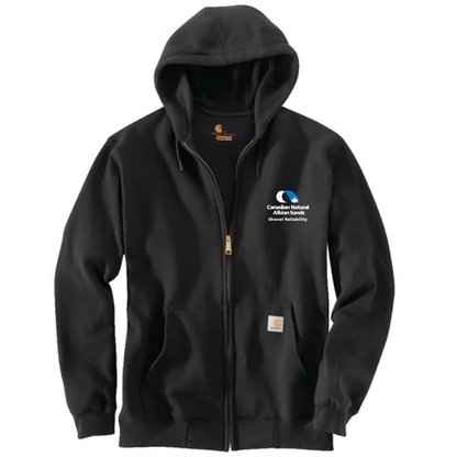 Carhartt Loose Fit Midweight Full Zip Sweatshirt - Black (K122) - Embroidery - Albian