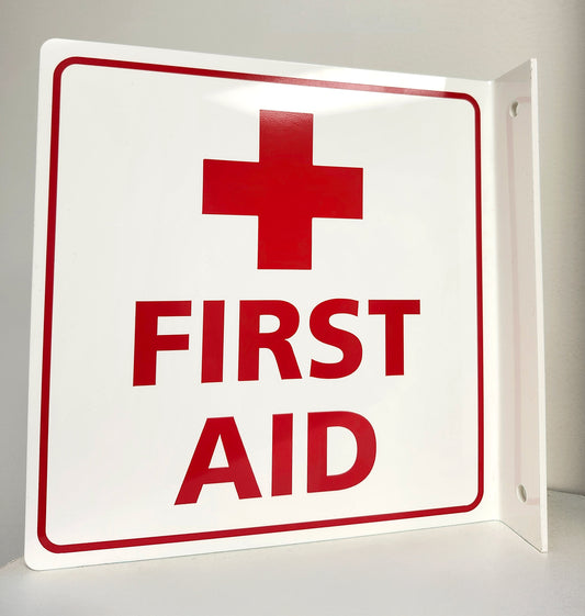 First Aid "L-Shape" Projecting Wall Sign - ACM