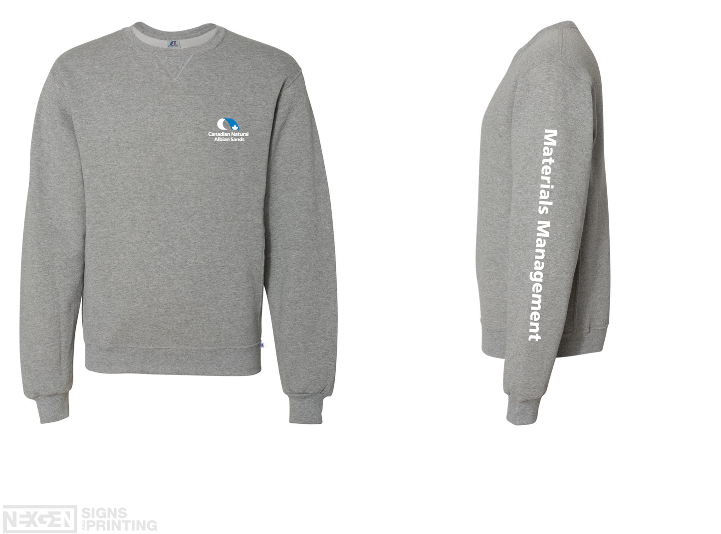 Russell Athletic - Dri Power® Crewneck Sweatshirt - 698HBM - Oxford - Heat Transferred - Albian