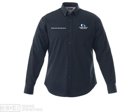 CNRL Branded LS-Wilshire Shirt Tall Mens (Navy)