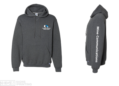 Russell Athletic - Dri Power® Hooded Sweatshirt - 695HBM - Black Heather - Heat Transferred