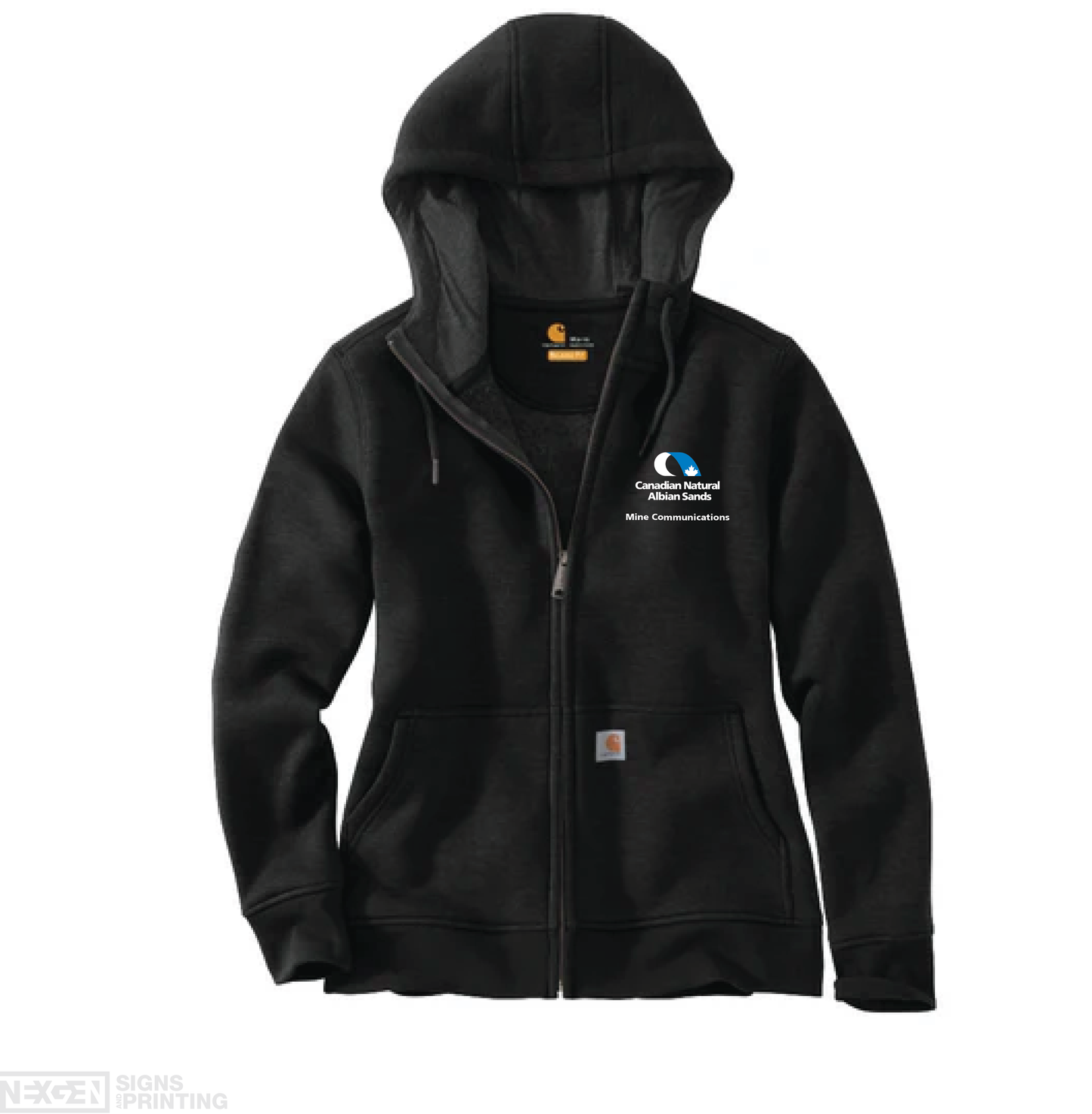 Carhartt Women's Loose Fit Midweight Full Zip Sweatshirt - Black (102788) - Horizon - Albian