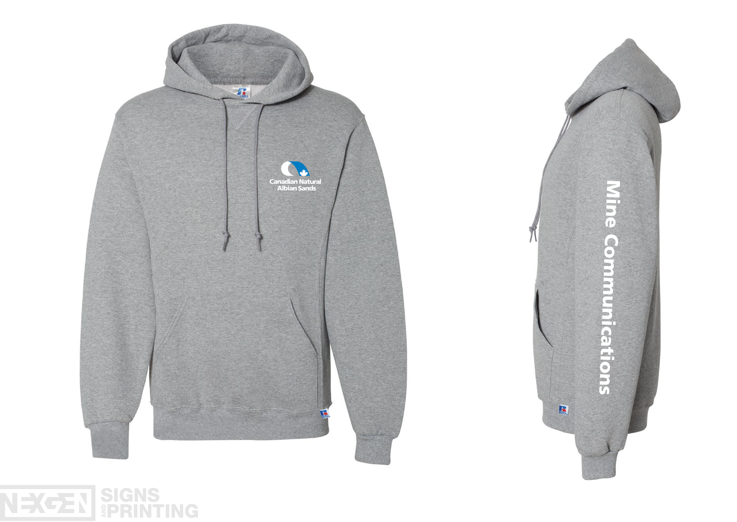 Russell Athletic - Dri Power® Hooded Sweatshirt - 695HBM - Oxford - Heat Transferred - Albian